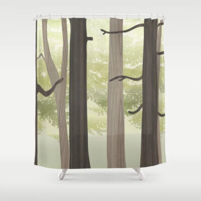 forest shower curtain