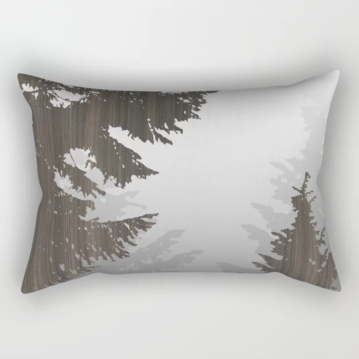norway in wood rectangular pillow