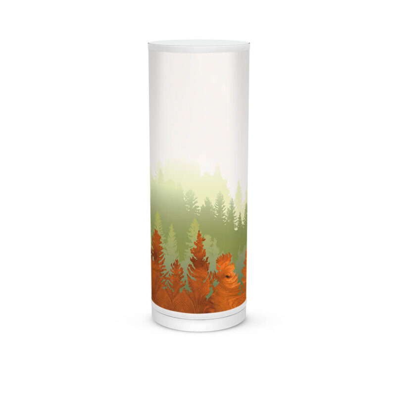 treescape green printed shade tube table lamp