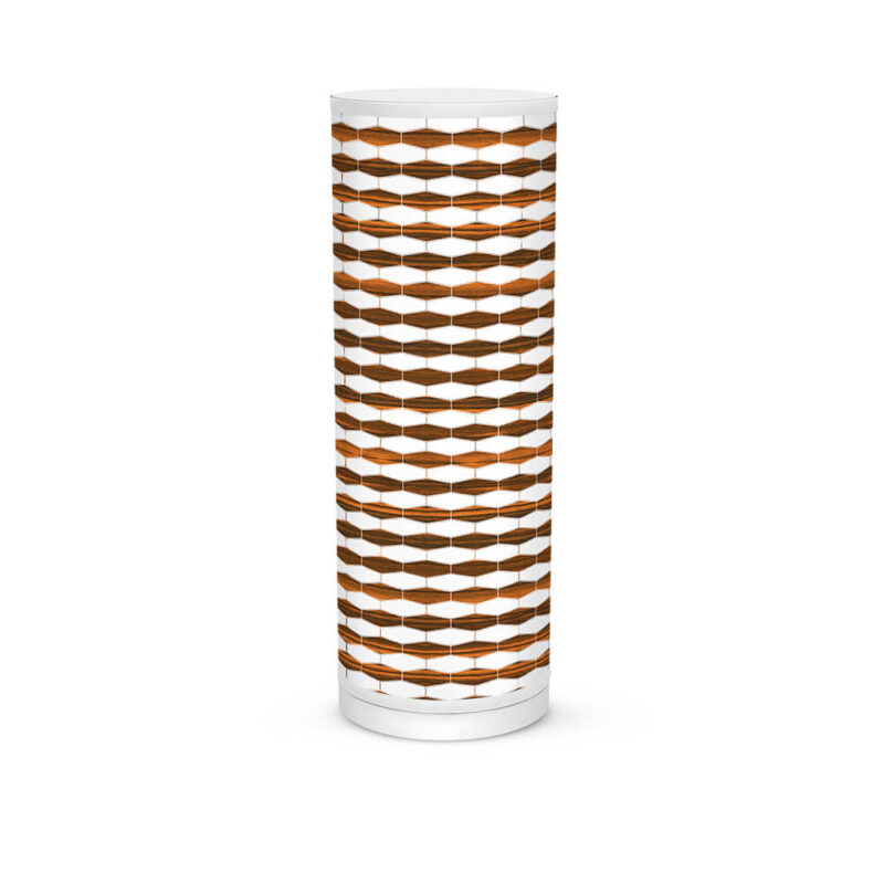 weave ebony printed shade tube table lamp