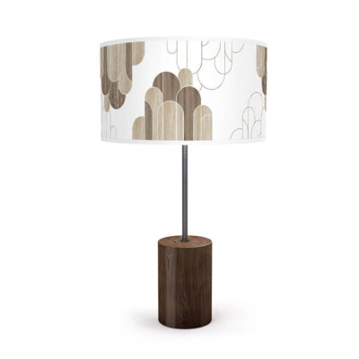 arch Printed Shade Drum Table Lamp