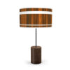 band printed shade drum table lamp ebony