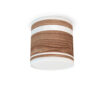 band printed shade tube flushmount lamp walnut