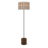 weave printed shade drum floor lamp rosewood ebony