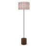 weave printed shade drum floor lamp rosewood