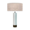 coin printed shade thad table lamp white