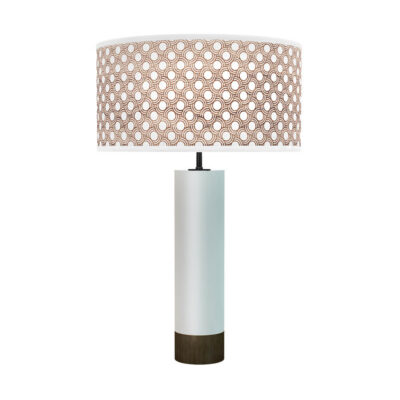 coin printed shade thad table lamp white