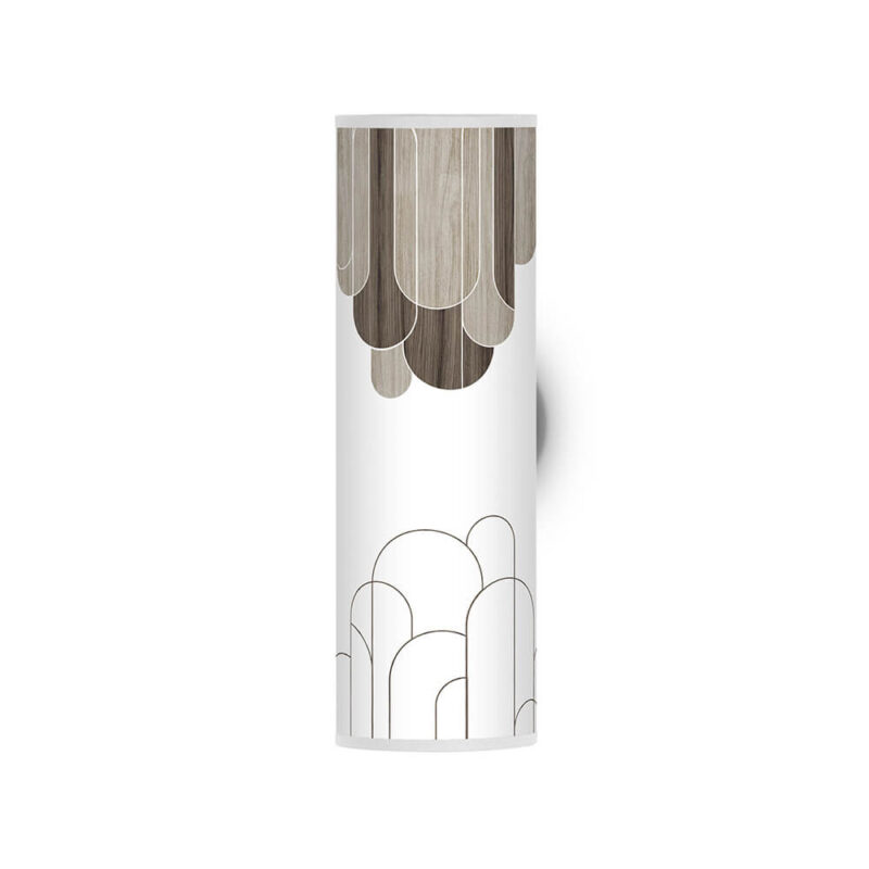 arch pattern printed shade column wall sconce