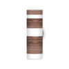 band pattern printed shade column wall sconce walnut