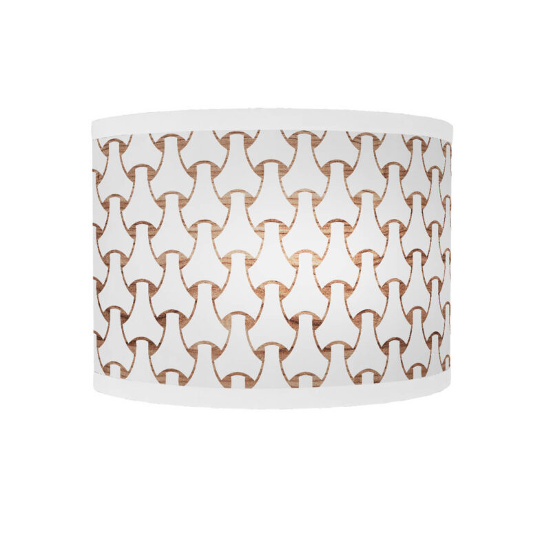 basket weave Printed Shade Curve Sconce