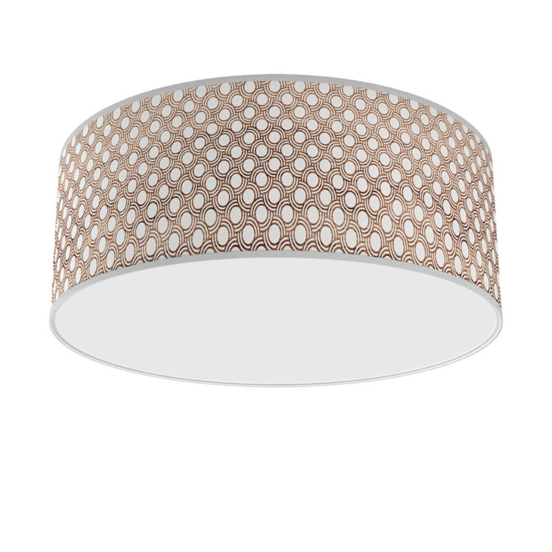 coin printed shade flushmount ceiling lamp