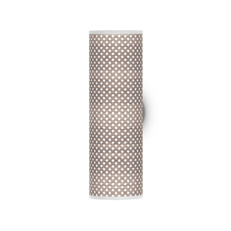 coin pattern printed shade column wall sconce