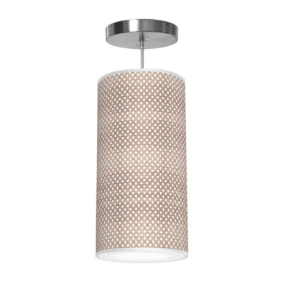 coin printed shade column pendant