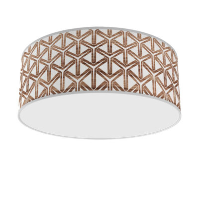 cubist printed shade flushmount ceiling lamp