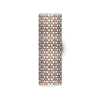 cubist pattern printed shade column wall sconce