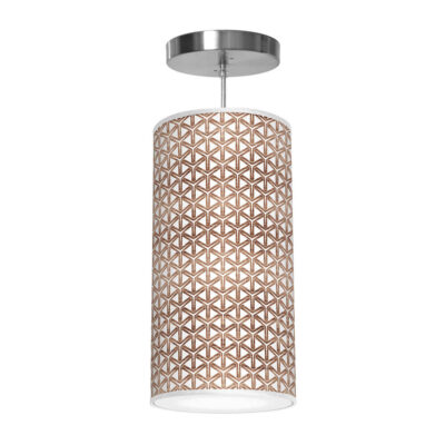 cubist printed shade column pendant