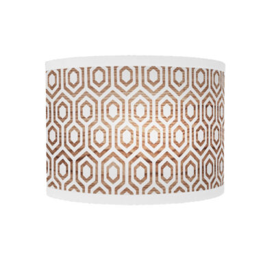 hexagon printed shade curve sconce