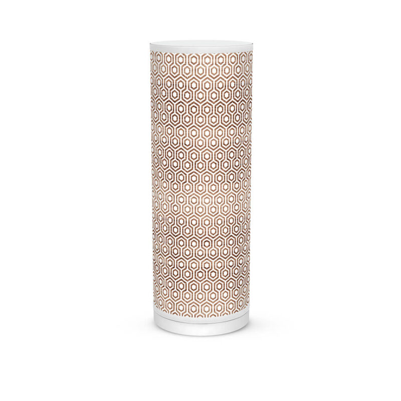 hexagon shade tube table lamp